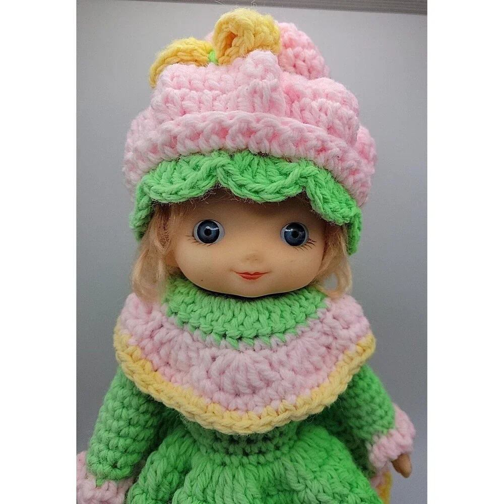 Hand Made Strawberry Shortcake Crocheted Doll Bubble Gum 12